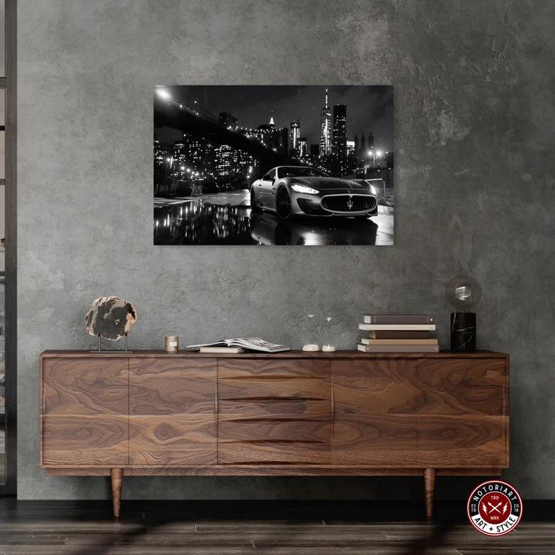 Notori Art Noir City Drive Black And White Wall Art Prints For Men by Notoriart