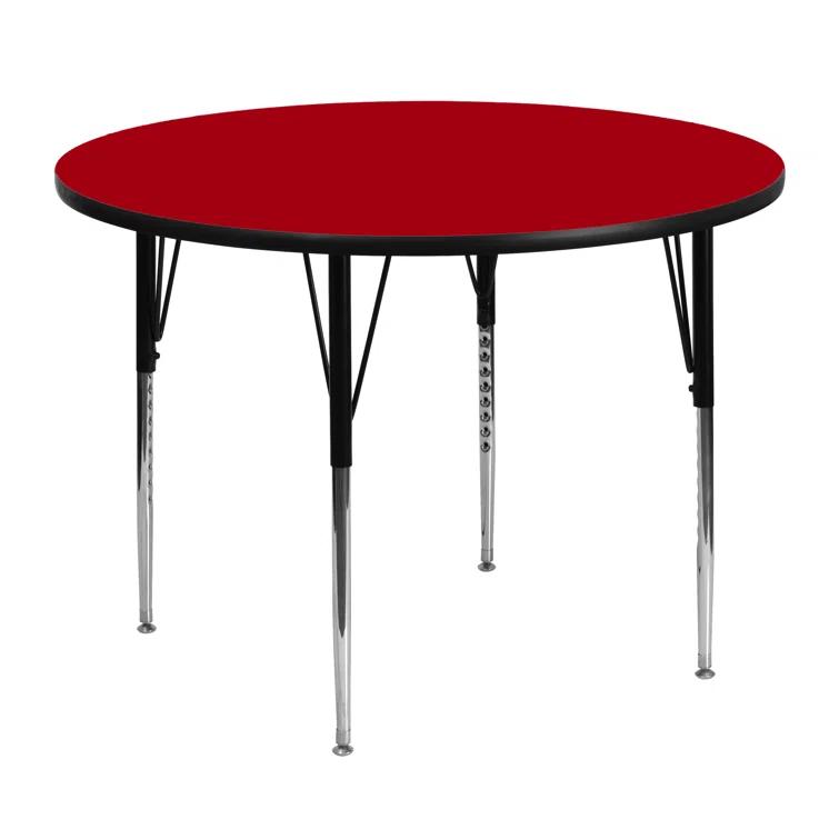 Flash Furniture Goddard 42'' Round Thermal Laminate Activity Table - Adjustable Legs
