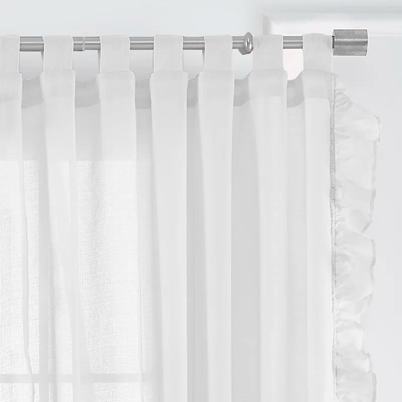 Ophelia & Co. Guyette 100% Cotton Semi Sheer Single Curtain Panel Single Panel