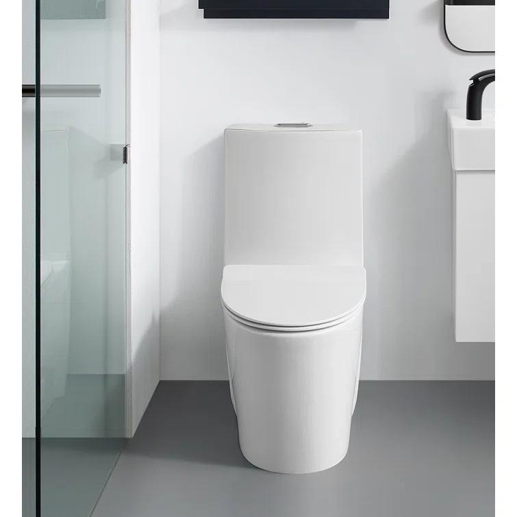 St. Tropez One Piece Elongated Toilet Dual Vortex Flush 1.6 GPF