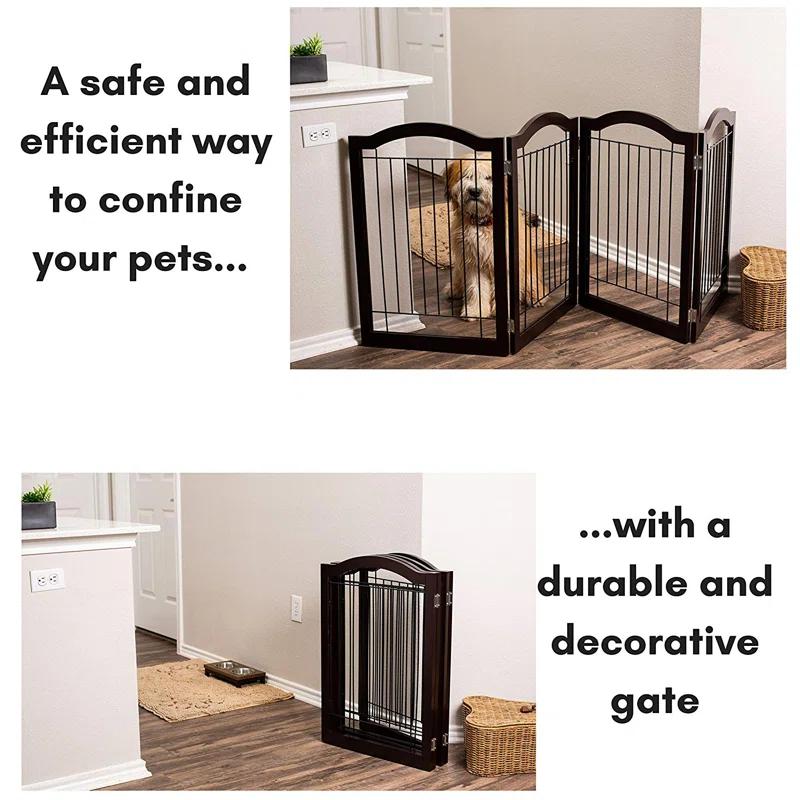 Wood Free Standing Pet Gate