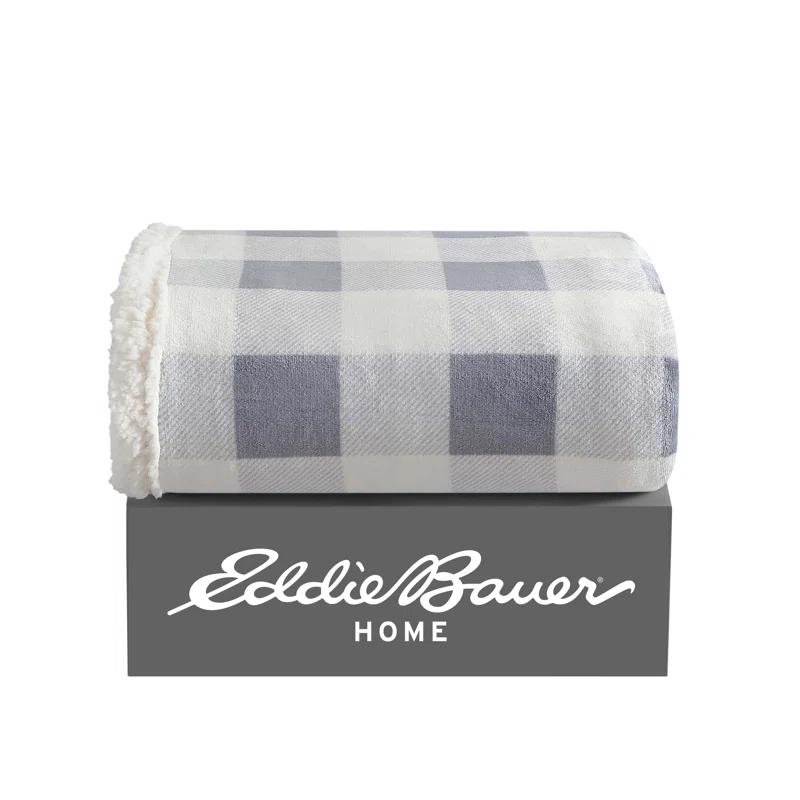 Eddie Bauer Eddie Bauer Printed Plush Fleece/Sherpa Throw Blankets