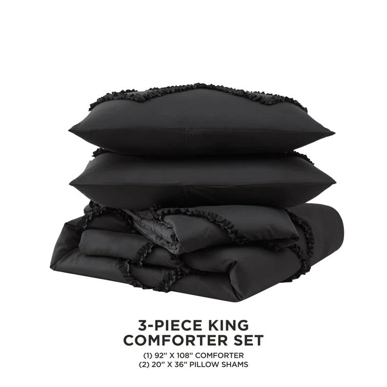 Juicy Couture Juicy Couture Diamond Ruffle Reversible Comforter & Shams Bedding Sets