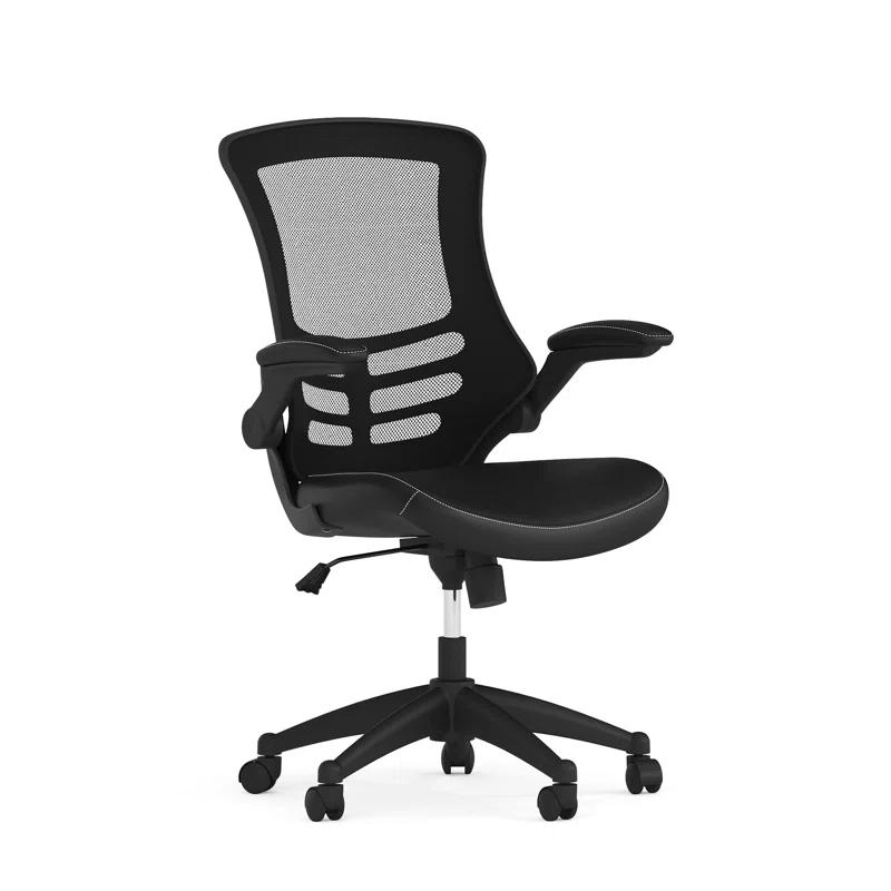 Flash Furniture Jayetta Mid-Back Mesh Swivel Ergonomic Office Chair with Flip-Up Arms