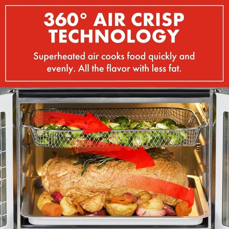 Emeril Lagasse Extra Large French Door Air Fryer Toaster Oven Combo, 25 Cooking Functions and Digital Controls, 7 Accessories Included, Stainless Steel Finish, 26QT Capacity & Reviews | Wayfair