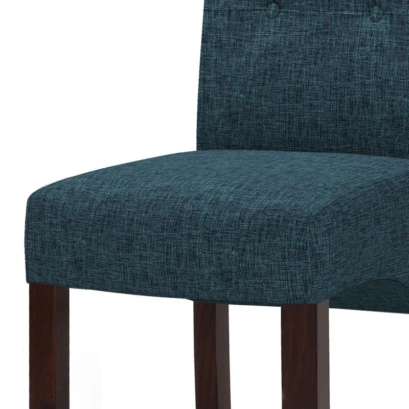 Simpli Home Cosmopolitan Tufted Upholstered Dining Chair with Curved Back in Modern Style (Set of 2) (Set of 2)