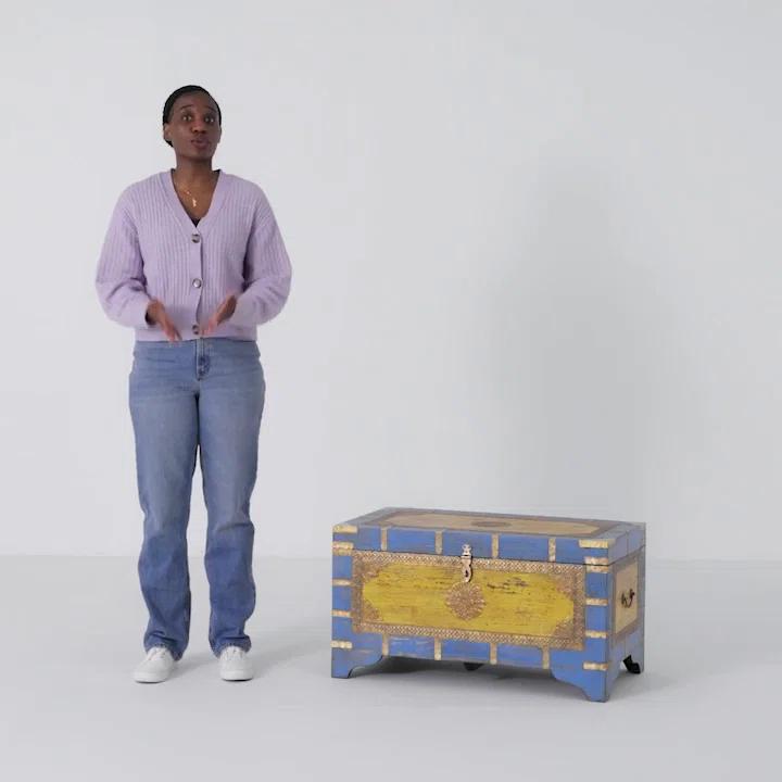 Butler Specialty Company Mesa de Centro con Baúl de Almacenamiento de Madera Nador en Rosa