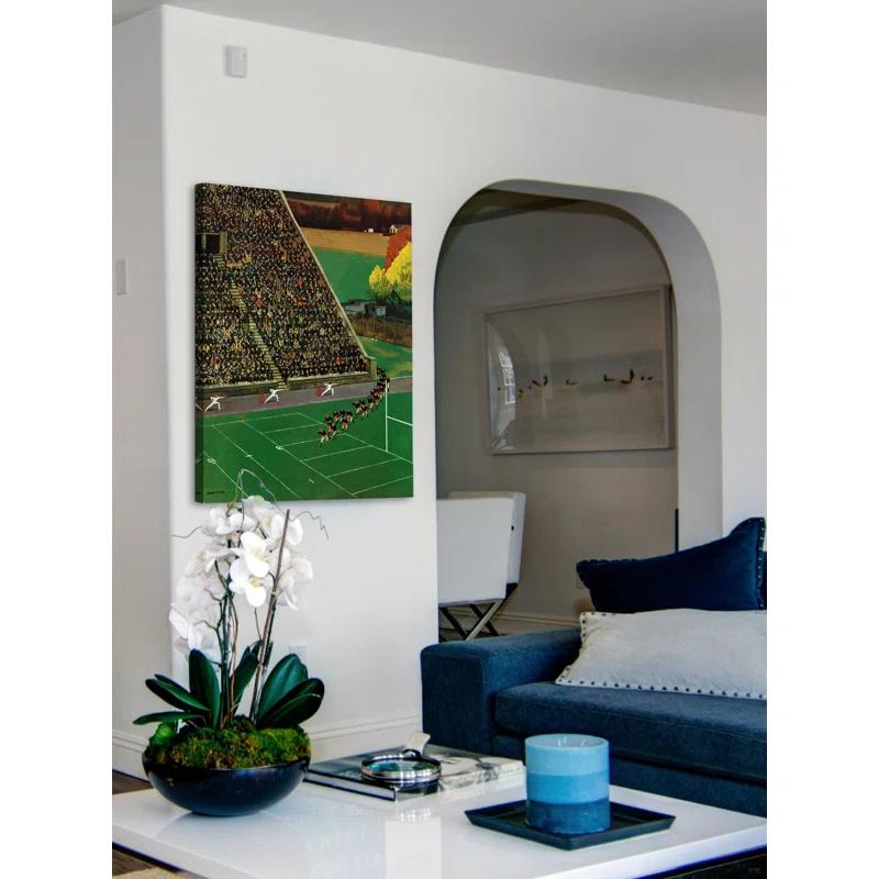 Marmont Hill Onto the Field by John Falter Print on Wrapped Canvas