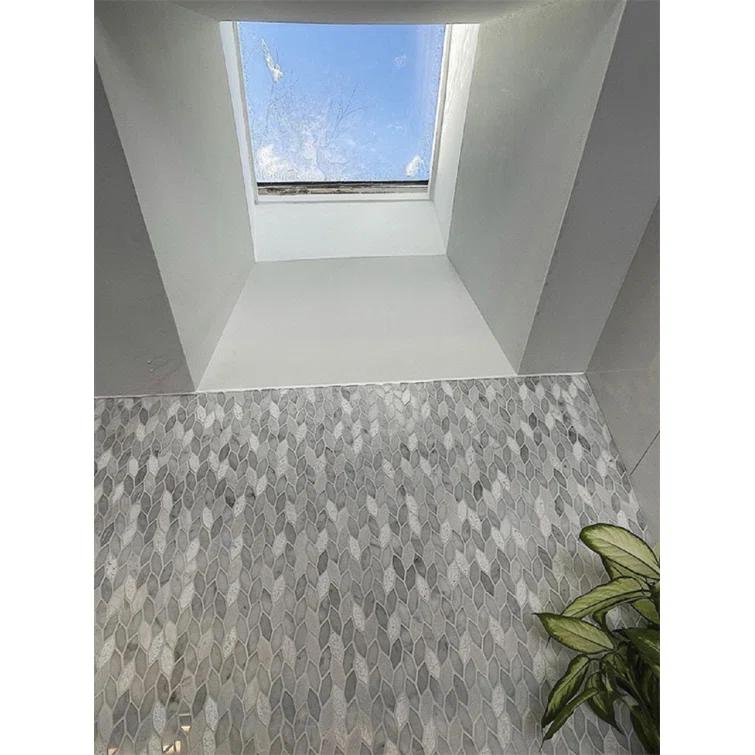 Apollo Tile 11.8 x 12 Wooden Marble Novelty Mosaic Tile