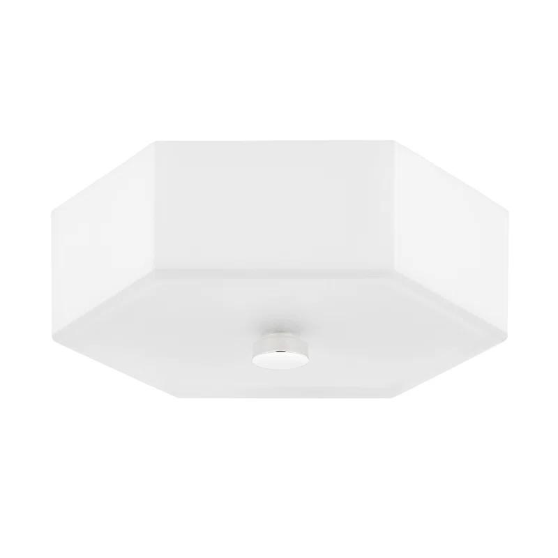 Hettie Flush Mount - White / 11"Dia