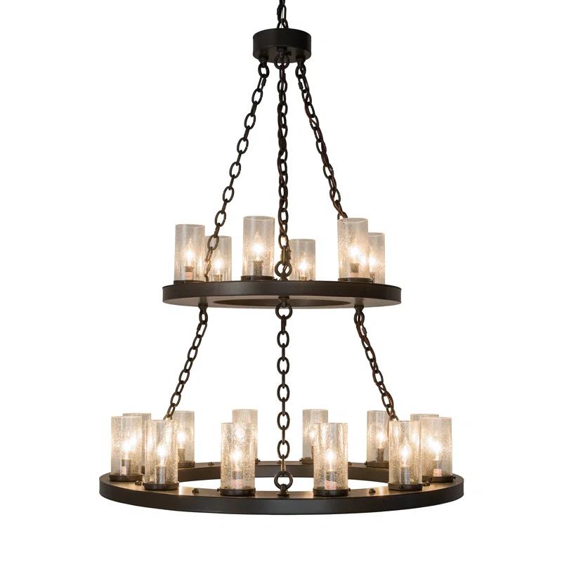2nd Ave Lighting Loxley 18 - Light Dimmable Wagon Wheel Chandelier
