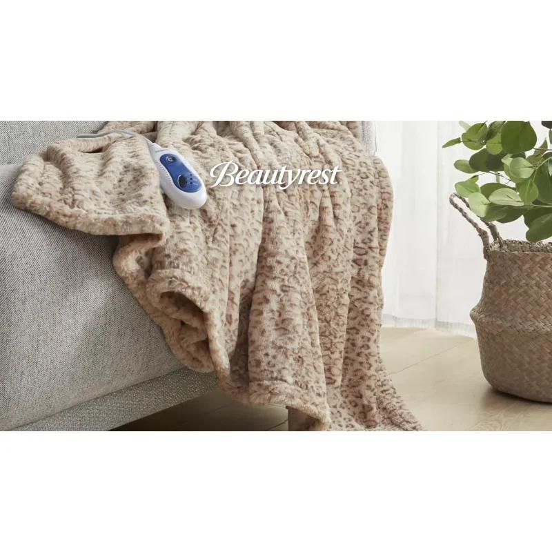 Beautyrest Beautyrest Zuri Oversized Heated Faux Fur Throw