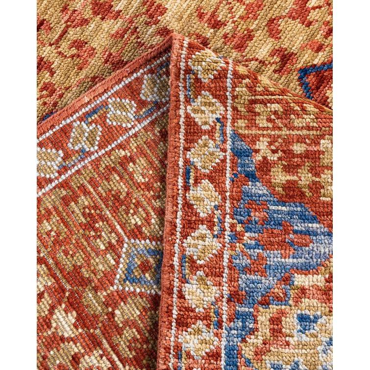 Solo Rugs One-of-a-Kind Rectangle 8'1" X 10'3" New Age Wool Area Rug Rust/Blue