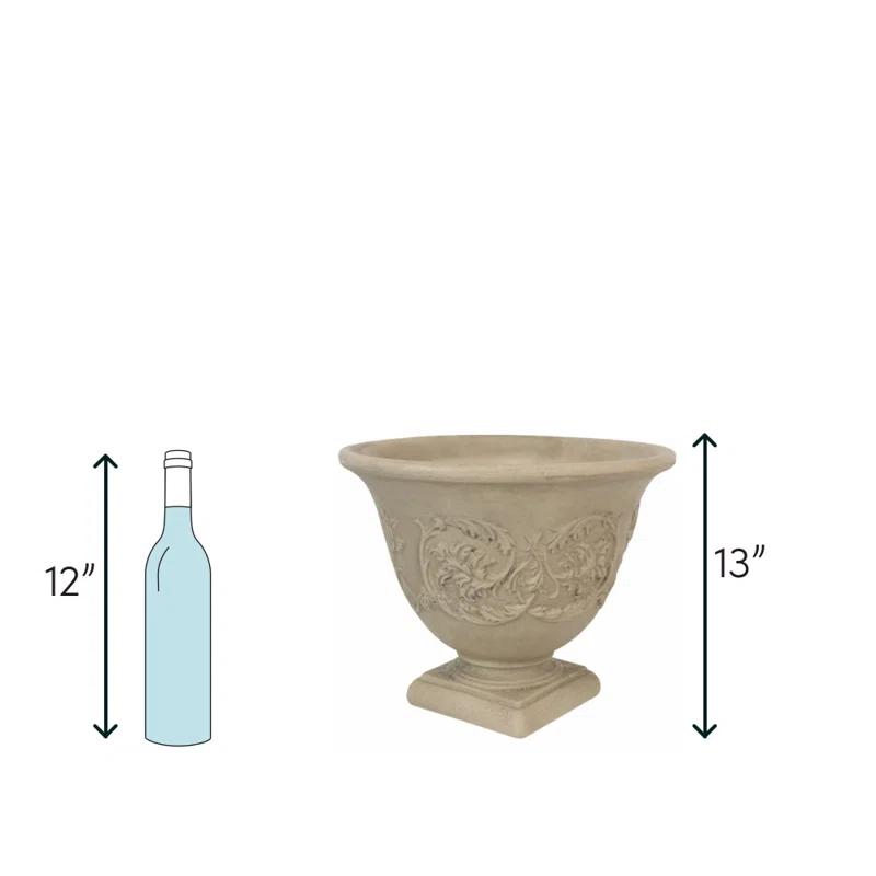 SunnyDaze Decor Darcy 16" x 16" x 13" Round Polyresin Urn Outdoor Planter Pot