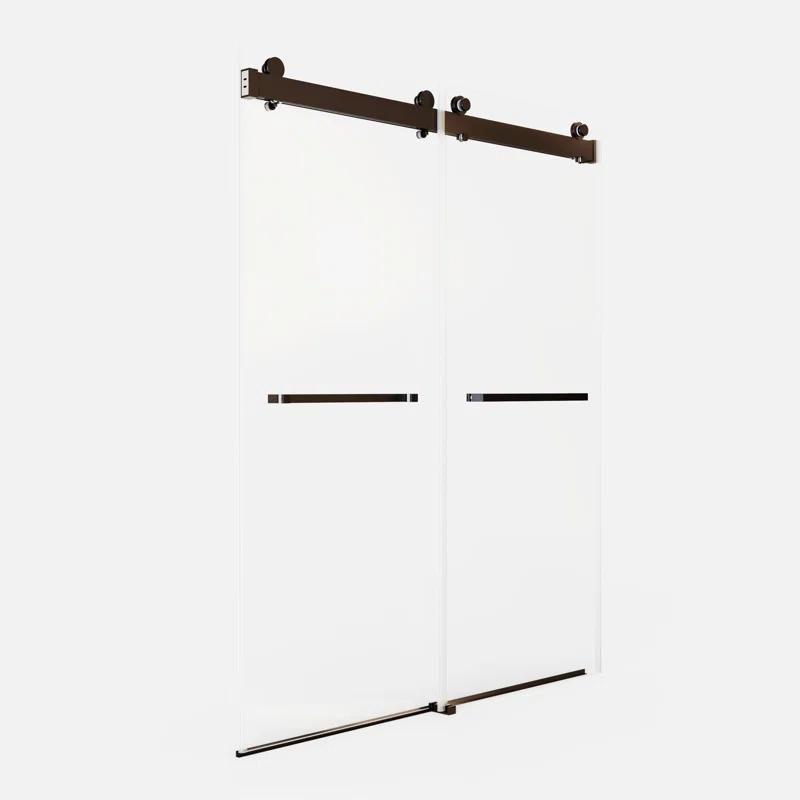 Dimorphos 56-60"W x 76"H Frameless Double Sliding Shower Door with 10mm Tempered Glass Door 11DD161822LL
