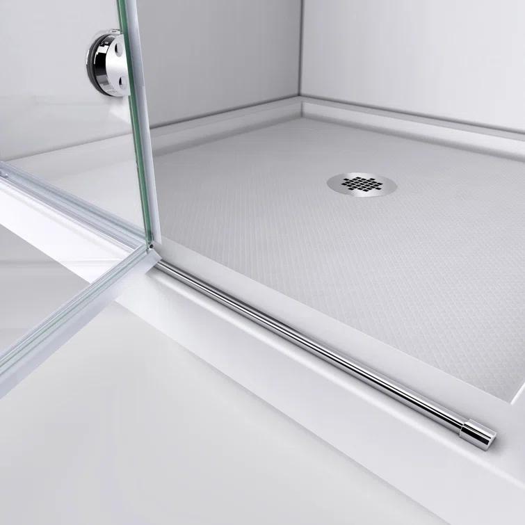 DreamLine Aqua Fold 32" W x 72" H Frameless Square Hinged Shower Enclosure with Base Included DL-6529C-88-01