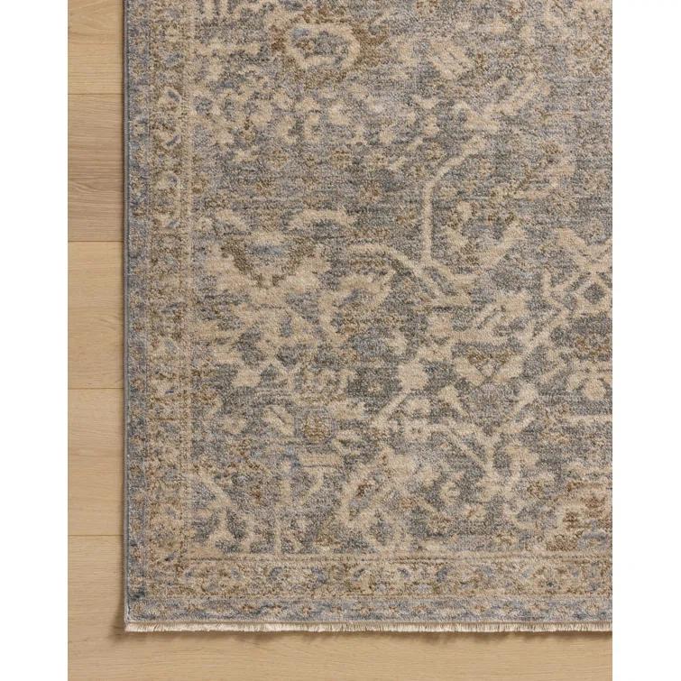 Junie I Rug Magnolia Home by Joanna Gaines x Loloi - Blue and Natural / 6'7" x 9'10"