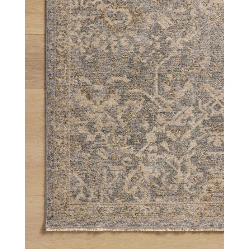 Junie I Rug Magnolia Home by Joanna Gaines x Loloi - Blue and Natural / 6'7" x 9'10"