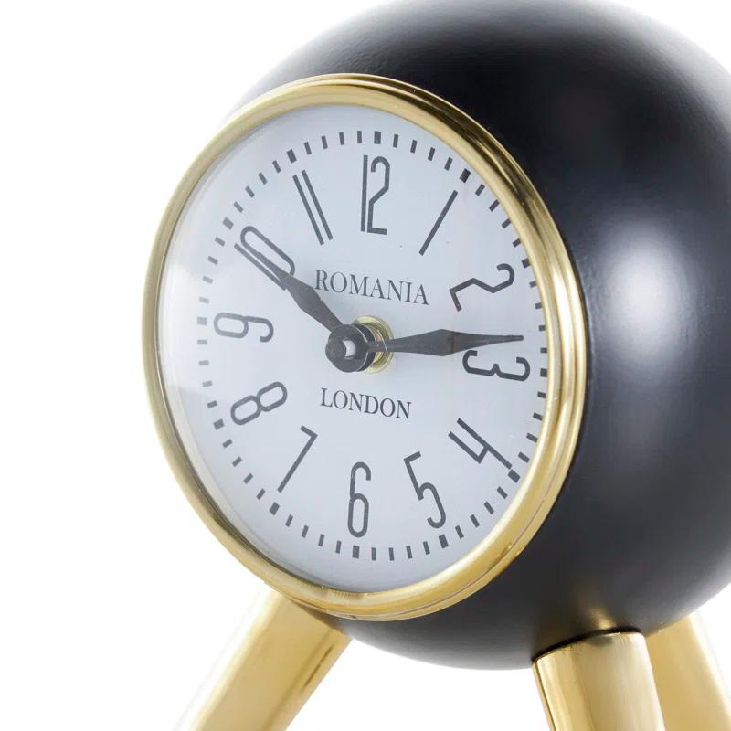 Adom Analog Metal Quartz Tabletop Clock