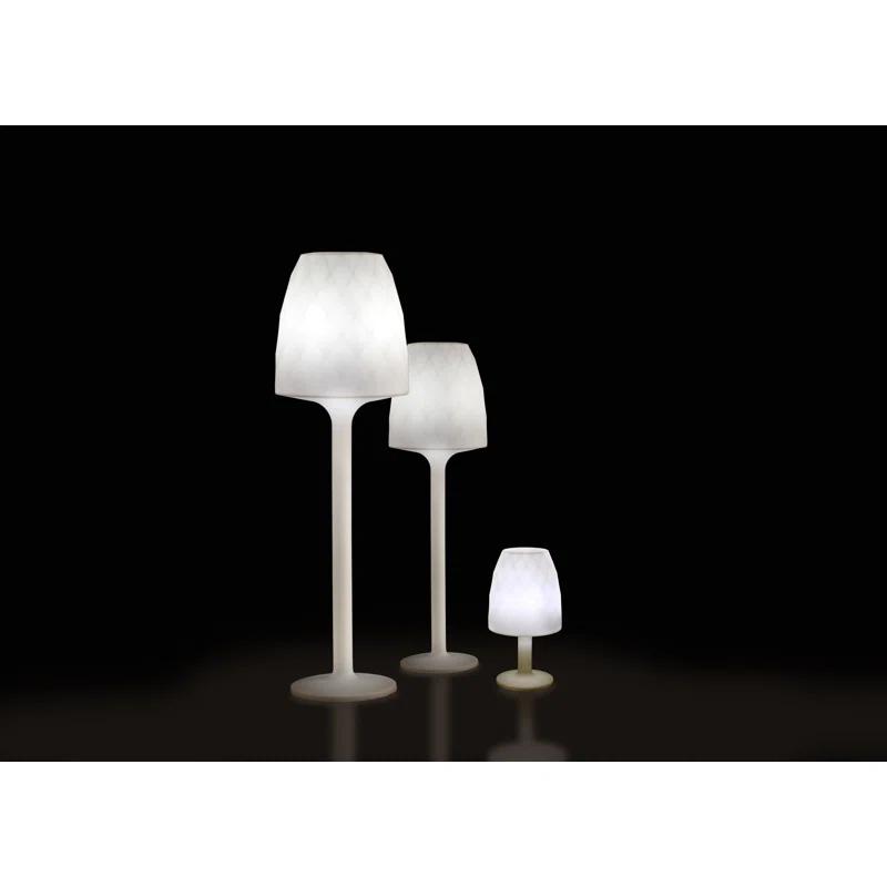 Vases Matte Ice White Plug-In LED Outdoor Floor Lamp