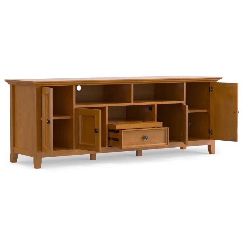 Simpli Home Amherst 54"W Solid Wood TV Stand for TVs up to 60" with Adjustable Shelves