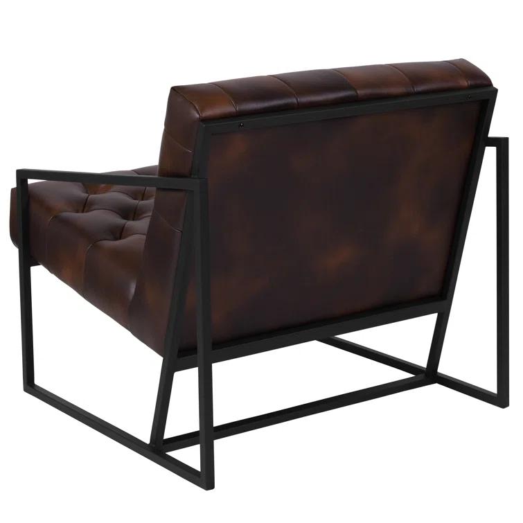 Flash Furniture Hercules Madison Bomber Jacket LeatherSoft Tufted Lounge Chair