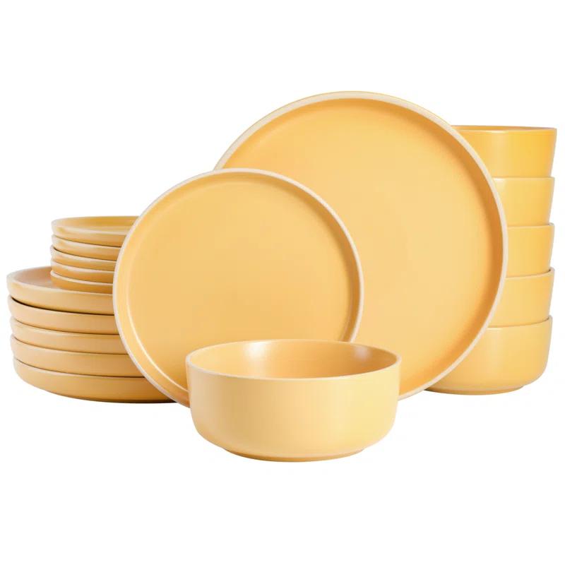 Gibson Gibson Soho Lounge Matte 18 Piece Dinnerware Set, Service for 6