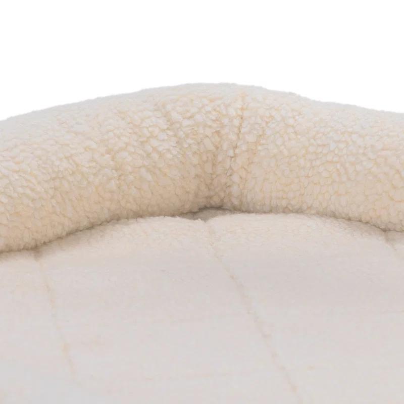 FurHaven Faux Lambswool Crate Bolster Pet Bed