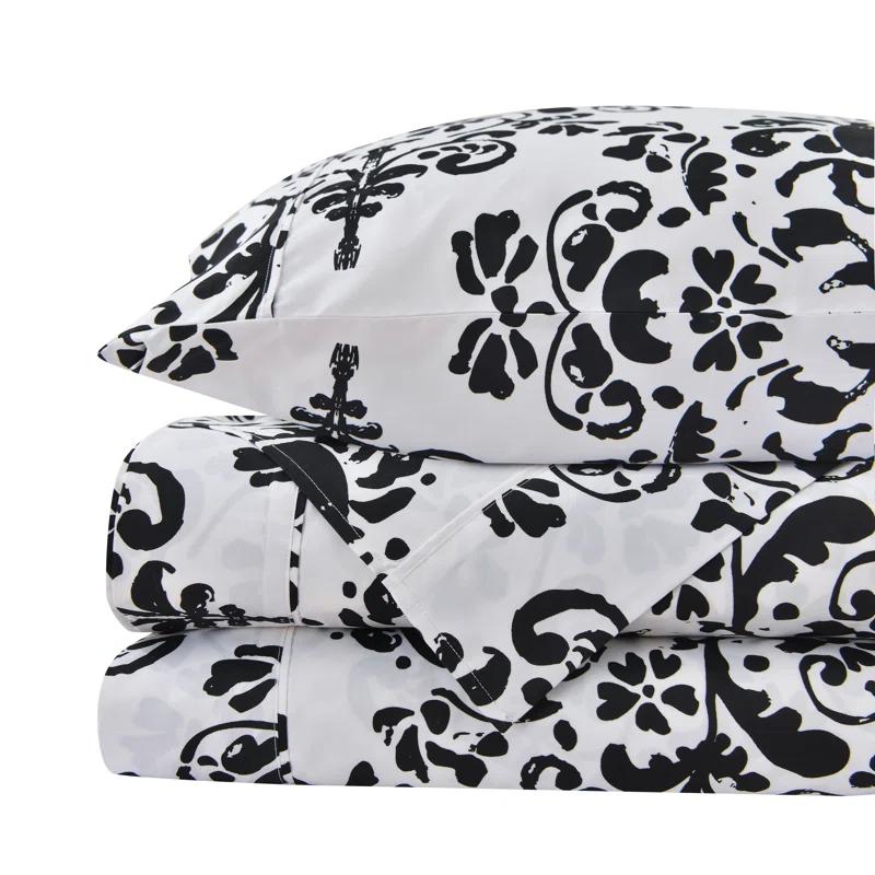 AmericanHomeCollection Microfiber Damask Sheet Set