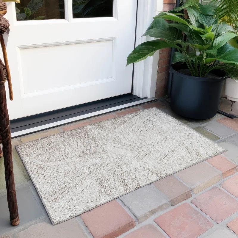 Chayden ACN991 1'8" x 2'6" Machine Washable Gray Indoor/Outdoor Area Rug