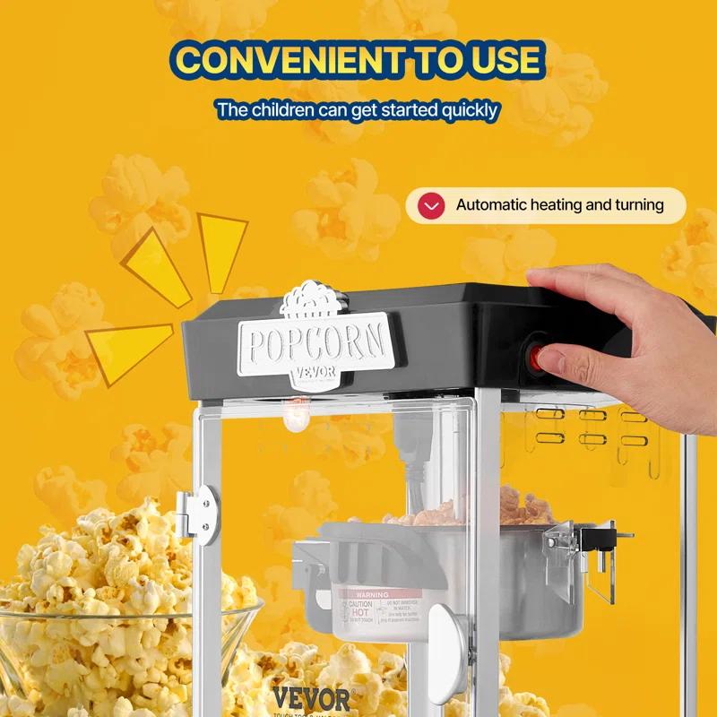 Stellweilan Tessberg Popcorn Popper Machine Tabletop Popcorn Maker 480W 4 Oz | Wayfair