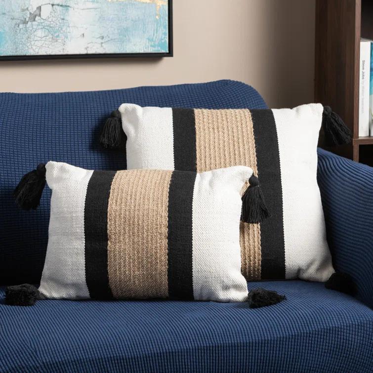 Clover Lane Tassels Cotton Throw Pillow