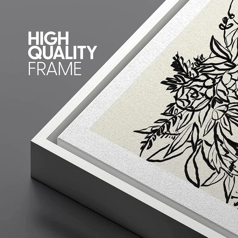 SIGNLEADER Abstract Black Floral Woman Artwork Modern Wall Art Framed Canvas by Henri Matisse Painting Print