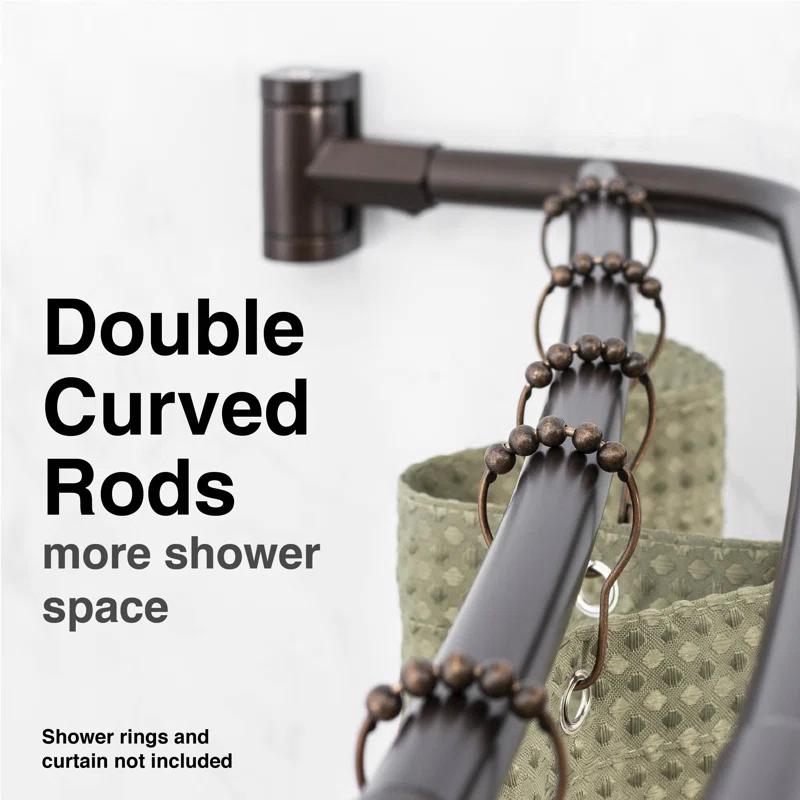Utility-Sink 70'' Curved Fixed Shower Curtain Rod