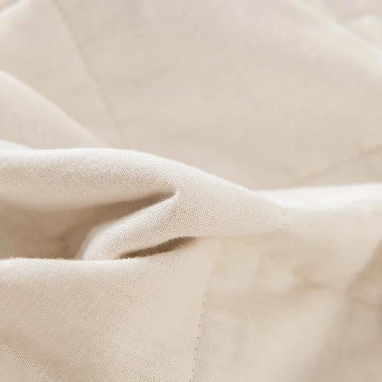 MeadowPark  Box Stitch Stone Washed Linen Blend Quilt & Pillow Shams Set & Reviews | Wayfair