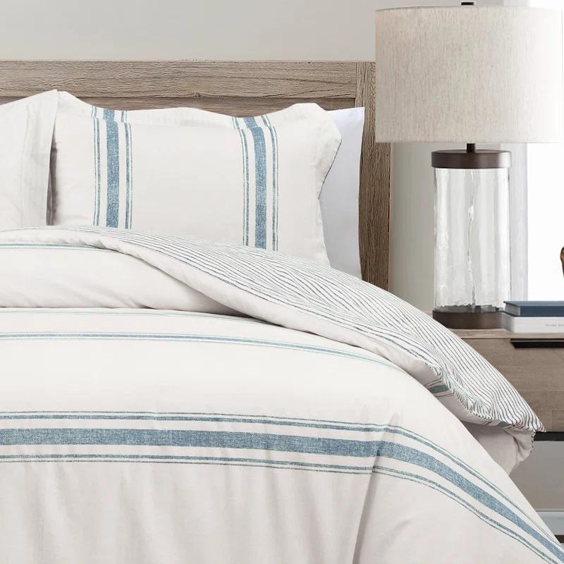 Farmhouse Standard Cotton Reversible Comforter Set