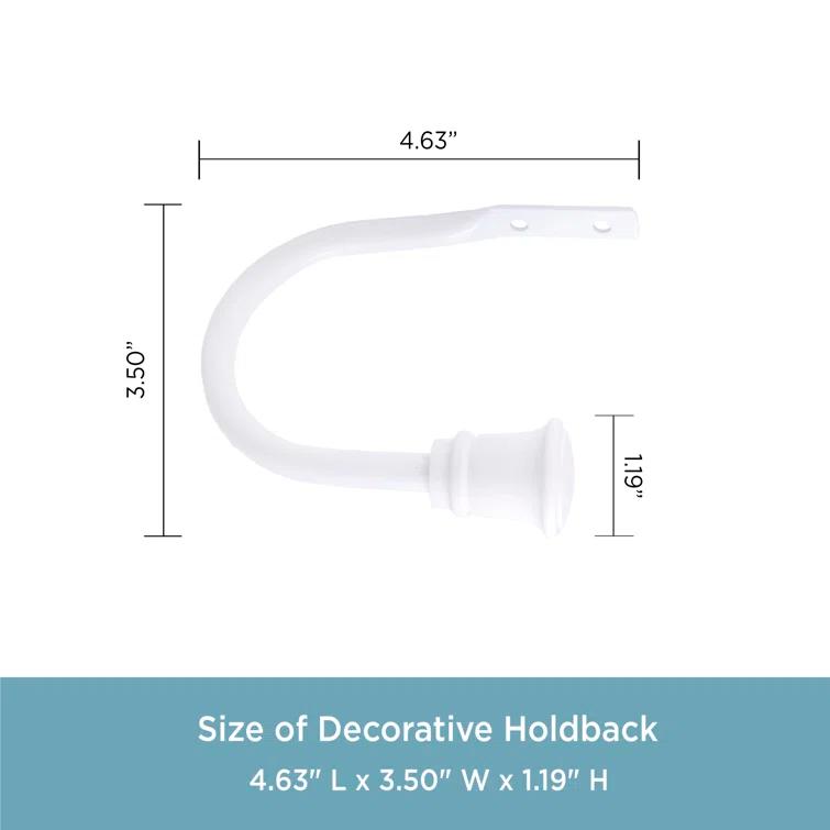 Kenney Kenney Trumpet Holdbacks for Curtains and Drapes, Set of 2