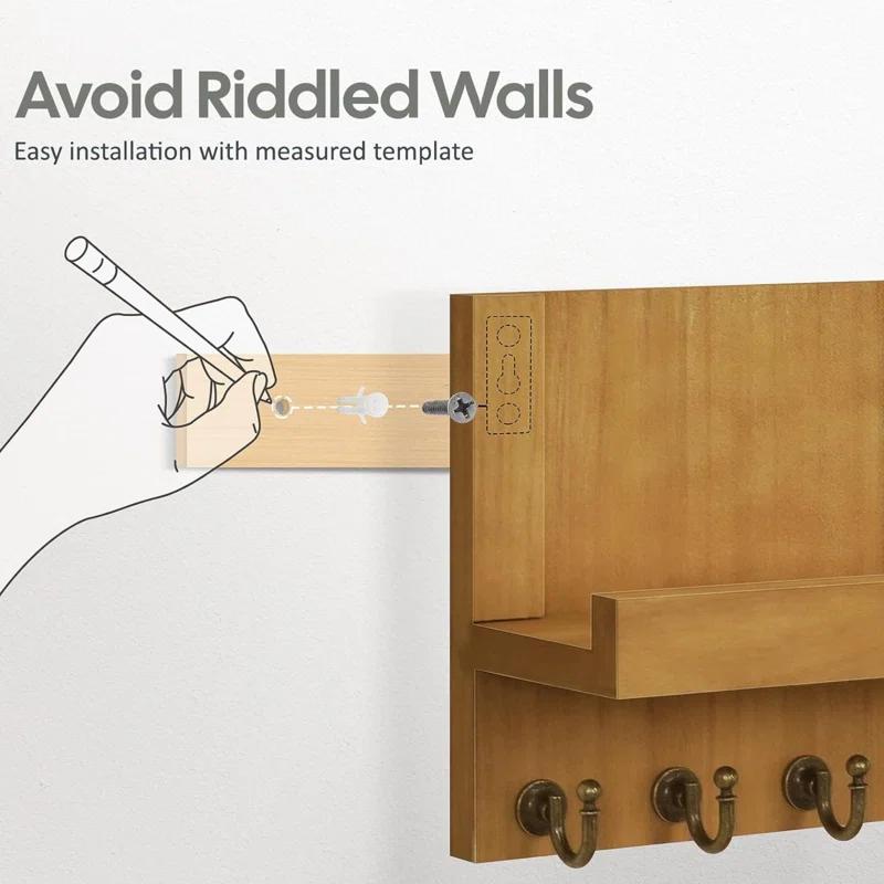 Winston Porter Shula Wood Wall Organizer