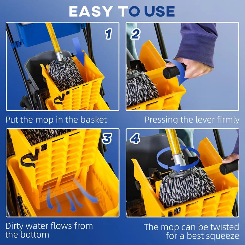 HomCom Mop Bucket Set