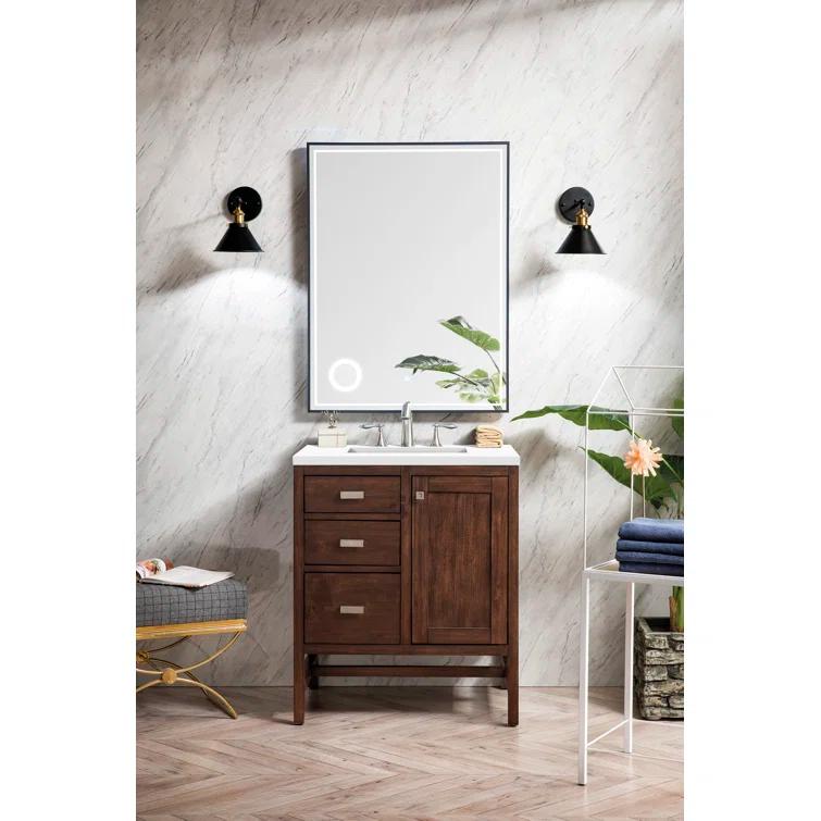 James Martin Vanities Addison 30'' Single Bathroom Vanity with Engineered Quartz Top