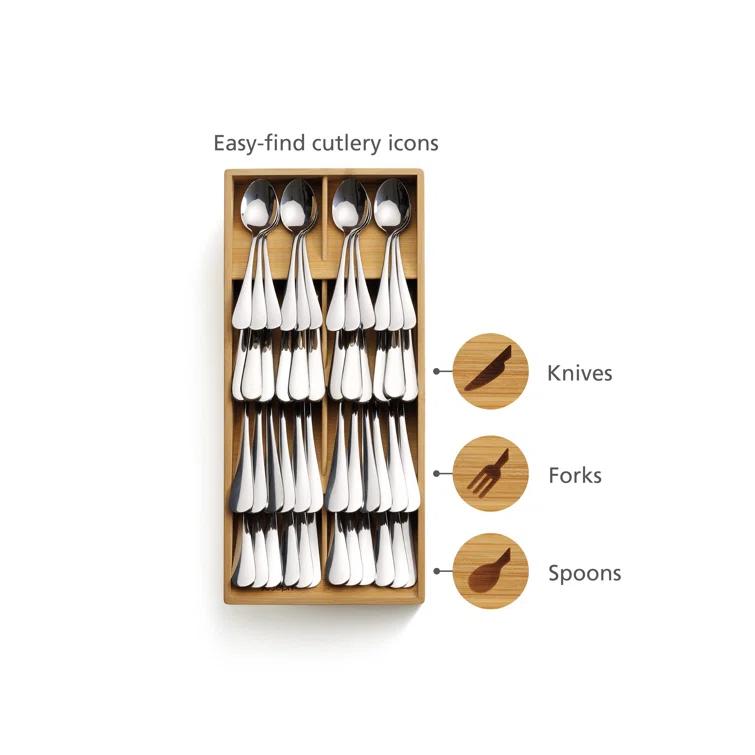 Joseph Joseph Joseph Joseph DrawerStore Large Bamboo Silverware Organizer
