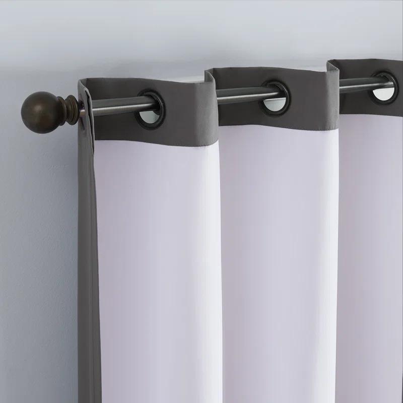 Eclipse Microfiber Blackout Grommet Curtains, Solid Thermaback Window Curtains