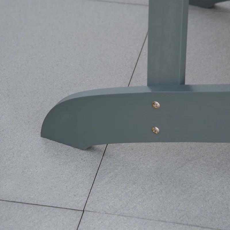 Highland Dunes Outsunny Wooden Adirondack Chair, Outdoor Patio Lawn Chair With Cup Holder, Weather Resistant Lawn Furniture, Classic Lounge For Deck, Garden, Backyard, Fire Pit