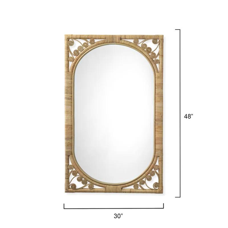 Primrose Rattan Flat Wall Mirror