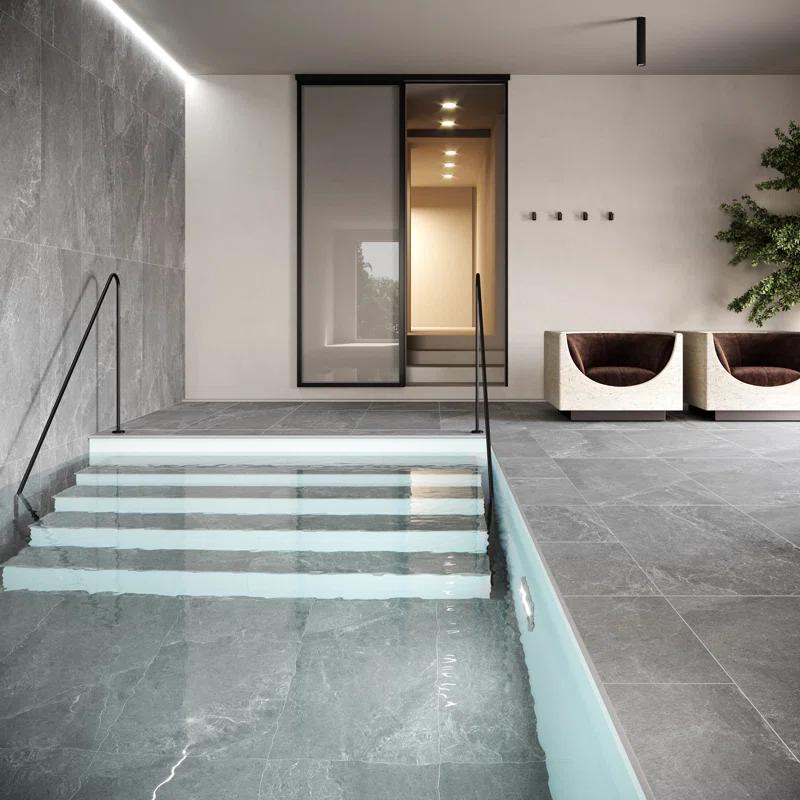 Bond Tile Limetech 11.81 In. X 23.62 In. Matte Porcelain Floor Pool Coping Tile (1.93 Sq. Ft. / Each)