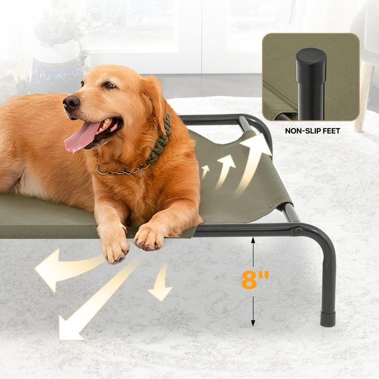 Tucker Murphy Pet™ Cooling Elevated Dog Bed, Portable Raised Pet Cot with Breathable Fabric and Alloy Steel Frame