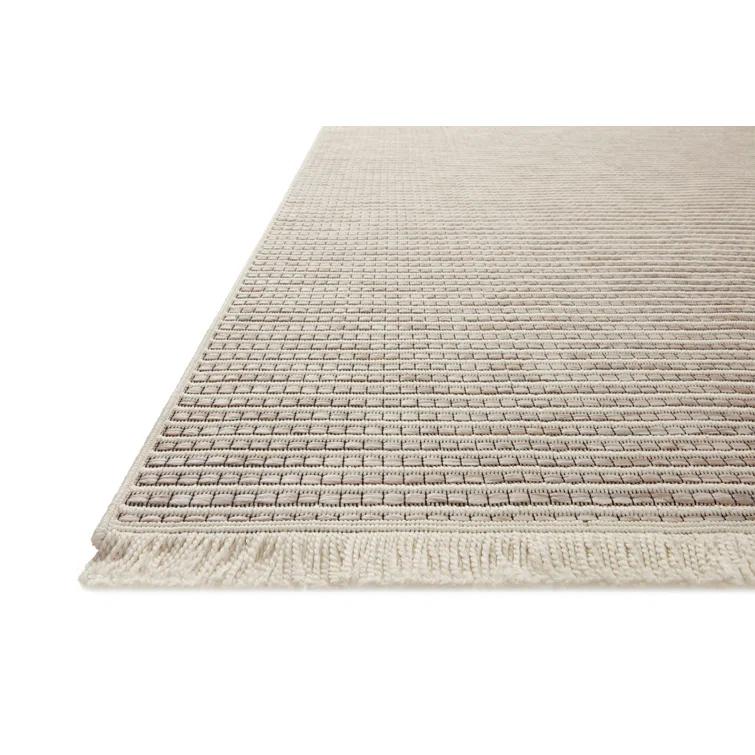 Malibu III Indoor / Outdoor Rug by Amber Lewis x Loloi - Ivory and Dove / 2'3" x 7'7" Runner