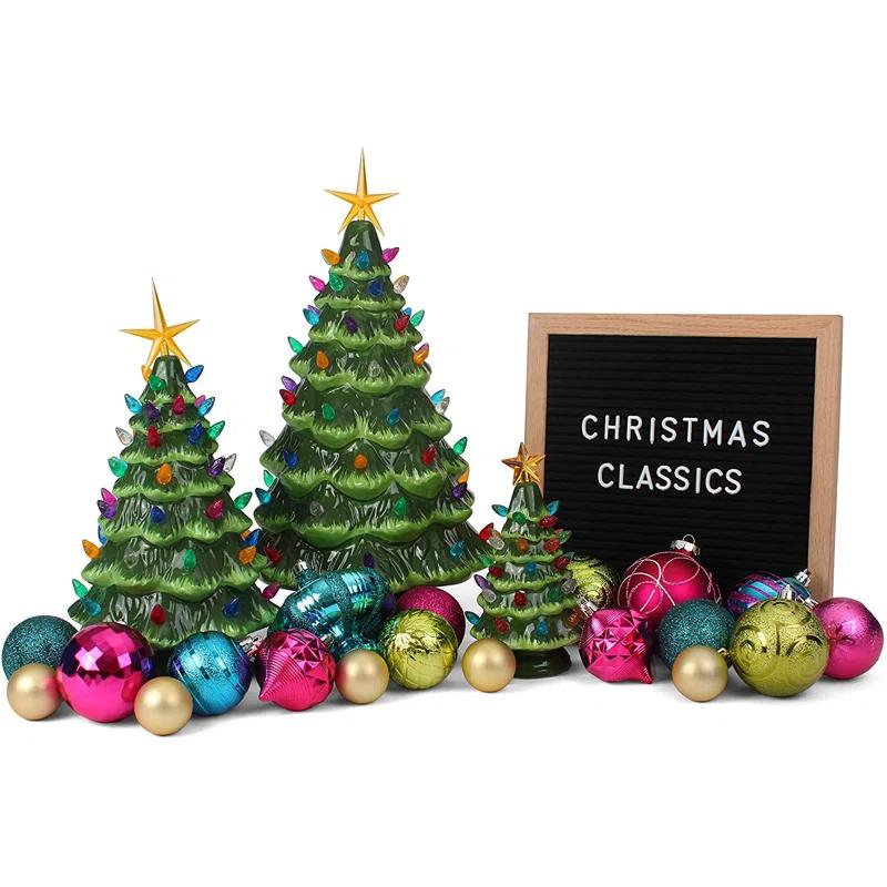 Ceramic Christmas Tree That Lights Ups-Inspired Vintage Christmas Tree-Indoor Christmas Decorations