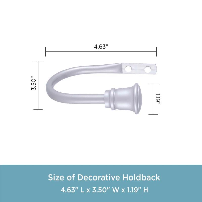 Kenney Kenney Trumpet Holdbacks for Curtains and Drapes, Set of 2