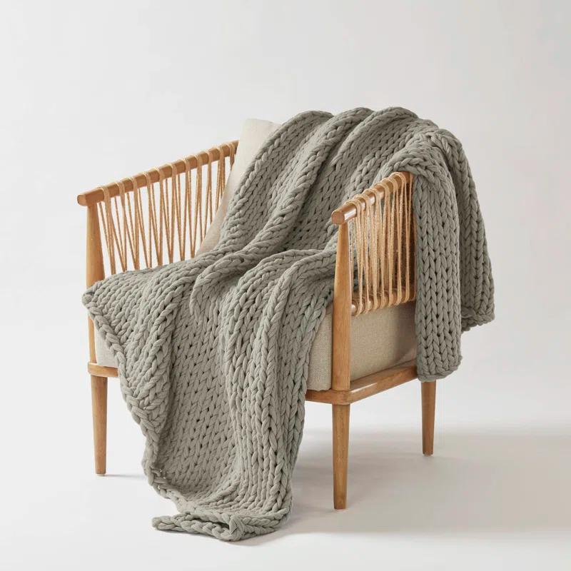 Kelly Clarkson Home Madison Hand Made Chunky Double Knit Throw Blanket